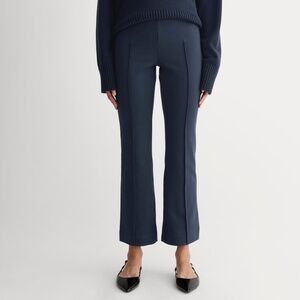 Everlane Navy Split-Hem Crepe Trousers